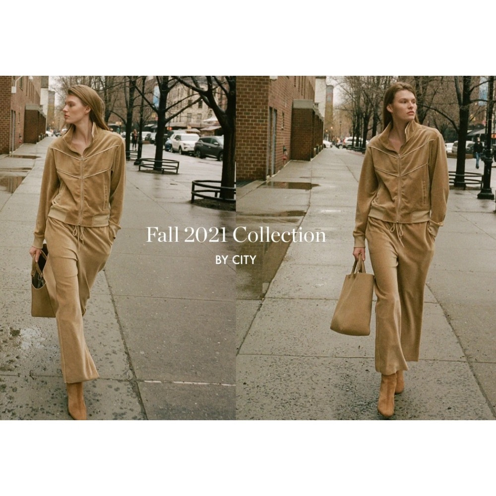 Nili Lotan Andreas Stand Neck Zip Jacket S Napa Velour Track Camel Scandi Lux